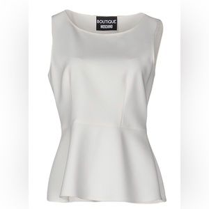 Boutique Moschino white classy blouse small